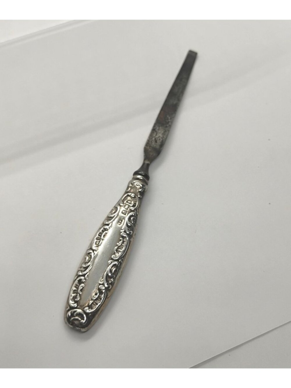 Vtg Edwardian Victorian England Sterling Silver Handle Manicure Cuticle Pusher